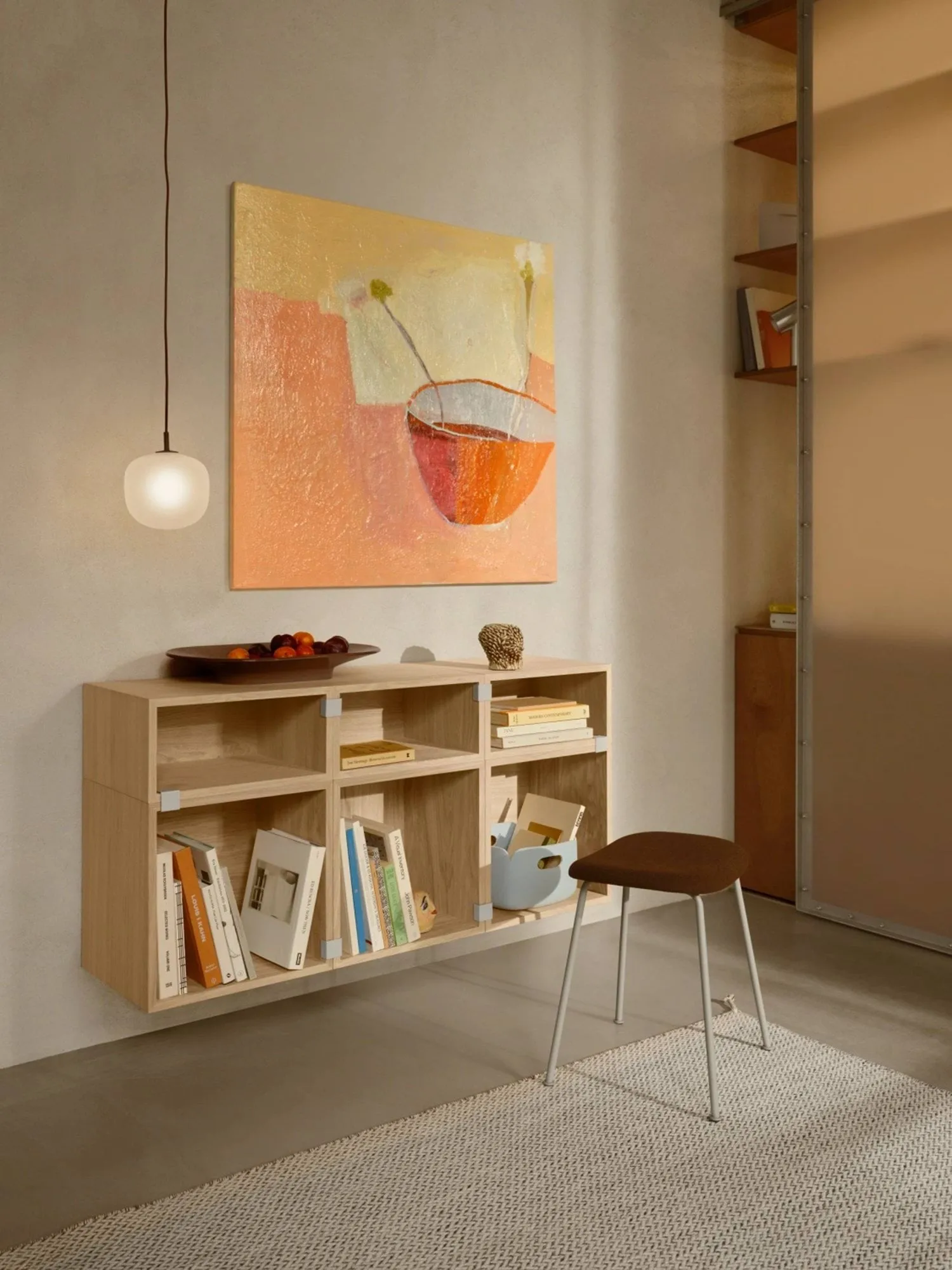 Stacked 2.0 搁架 带背板 小号, 橡木 Muuto
