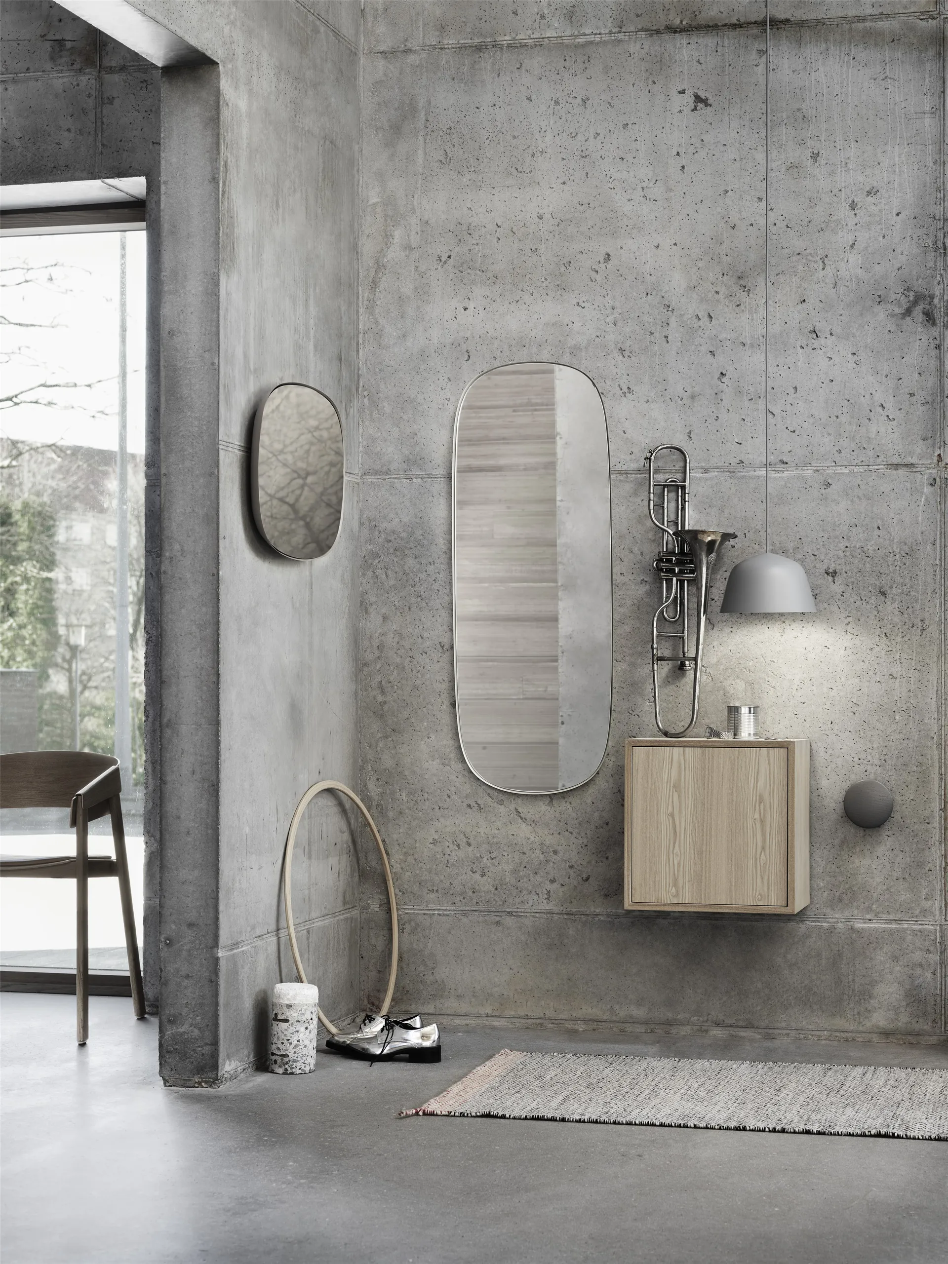 Stacked 2.0 搁架 带门 中号, 橡木 Muuto