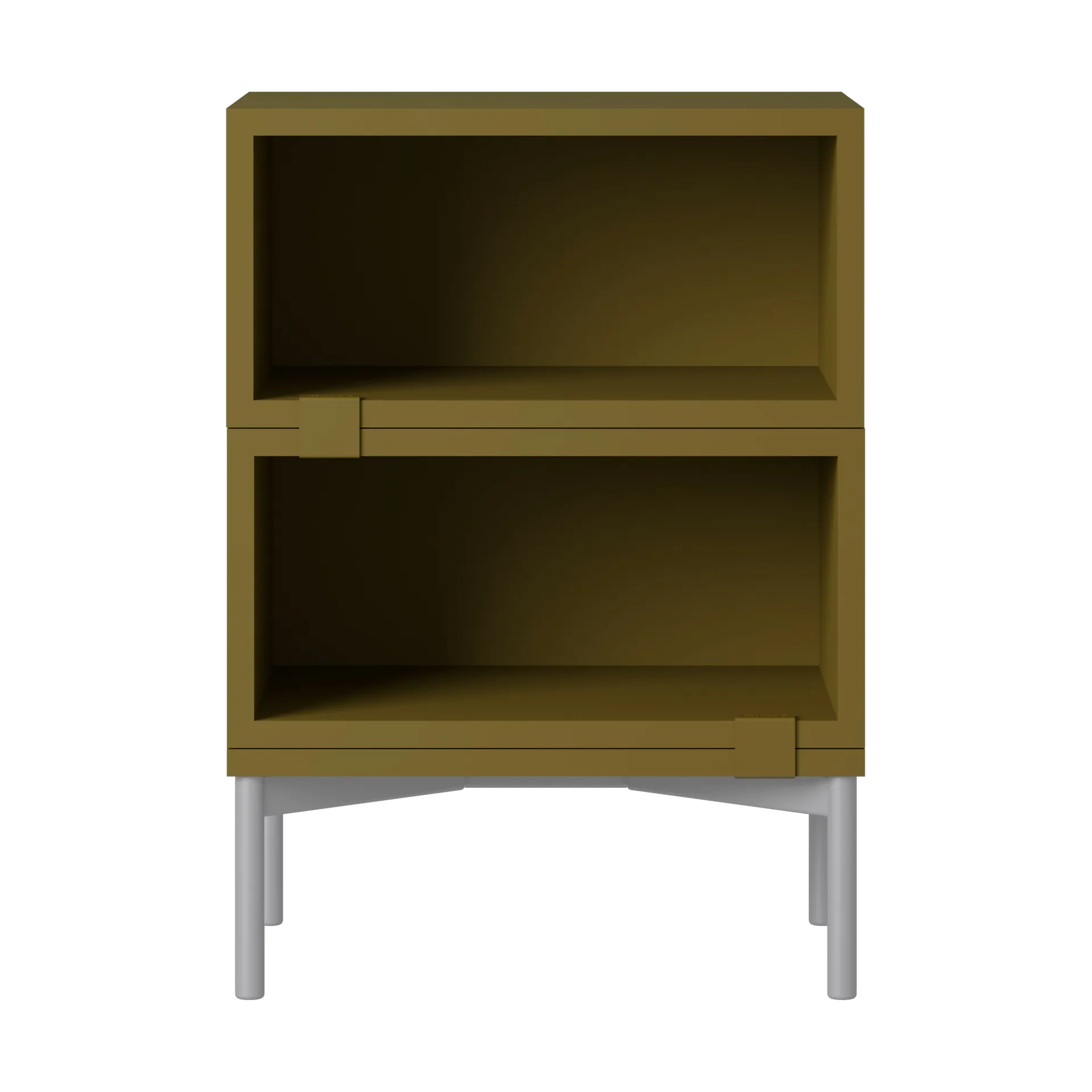Stacked storage system bedside 桌子 configuration 1, 褐色 绿色 Muuto