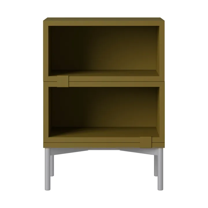 Stacked storage system bedside 桌子 configuration 1 - 褐色 绿色 - Muuto