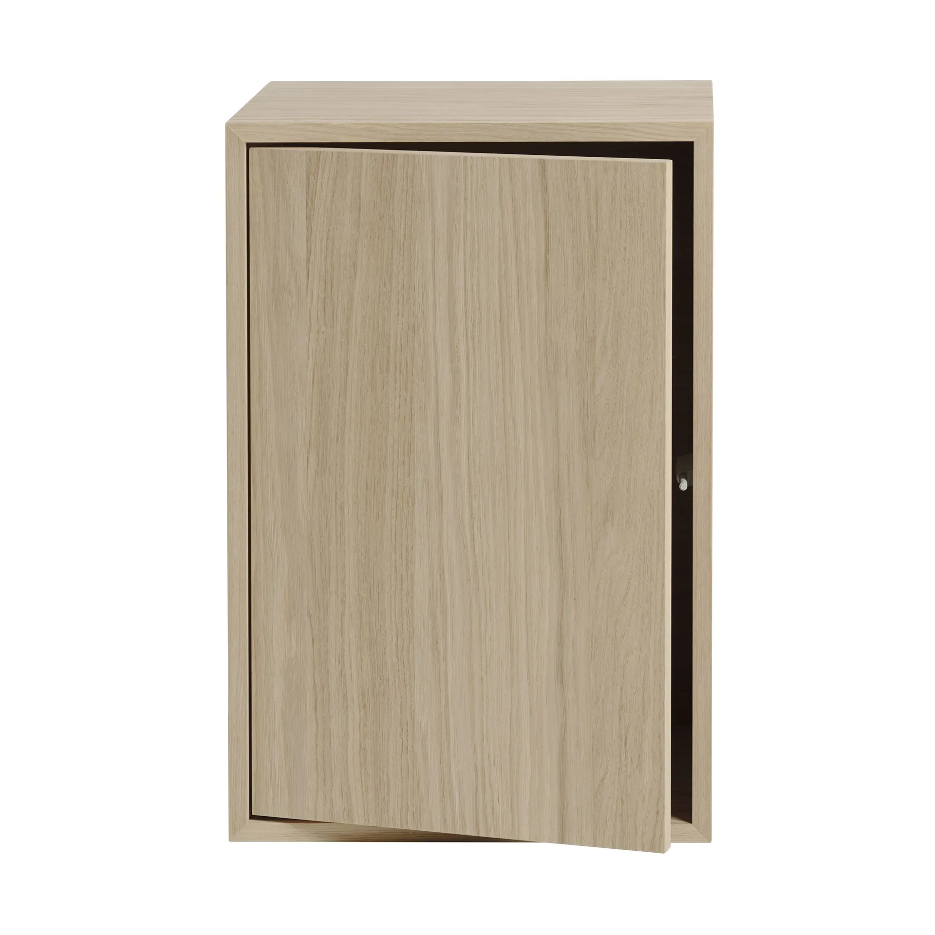 Stacked storage system with door 大, 自然木色 Muuto