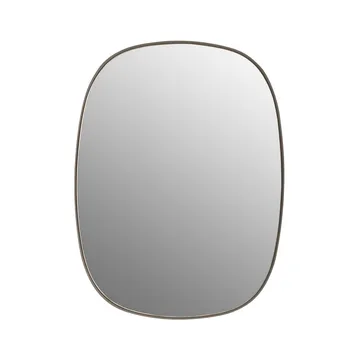 带框镜子 - 灰褐色（Taupe）-clear, 59x44 cm - Muuto
