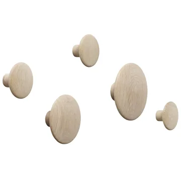 The Dots 衣钩 5件装 - 橡木 - Muuto
