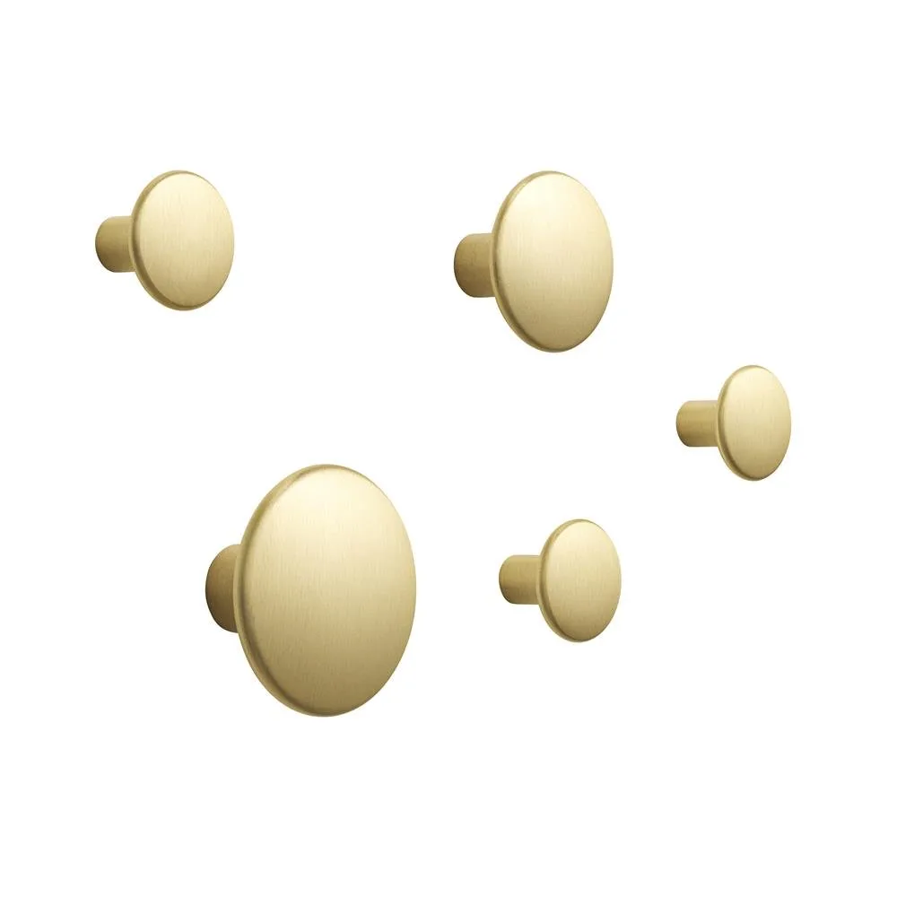 The Dots 衣钩 金属 5件装, 黄铜色 Muuto
