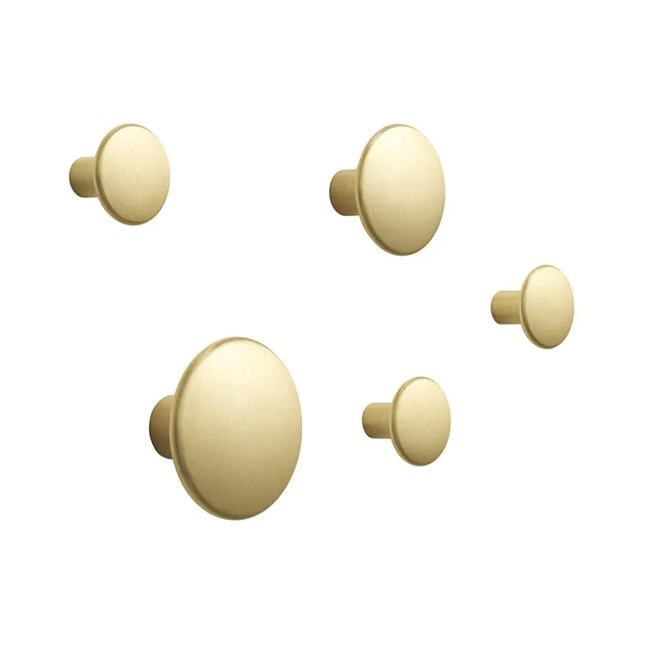 The Dots 衣钩 金属 5件装 - 黄铜色 - Muuto