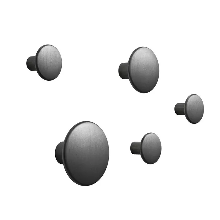The Dots 衣钩 金属 5件装 - 黑色 - Muuto