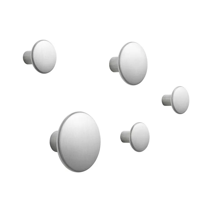 The Dots 衣钩 金属 5件装 - 铝色 - Muuto