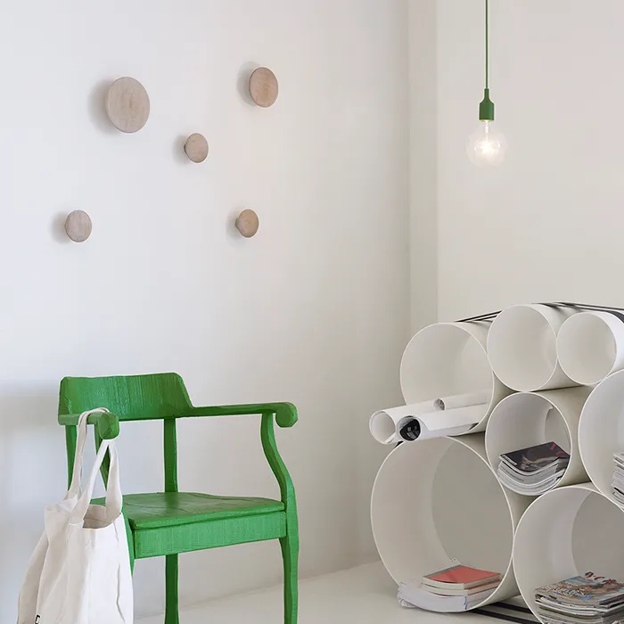 The Dots 衣钩 橡木, Ø6.5cm Muuto