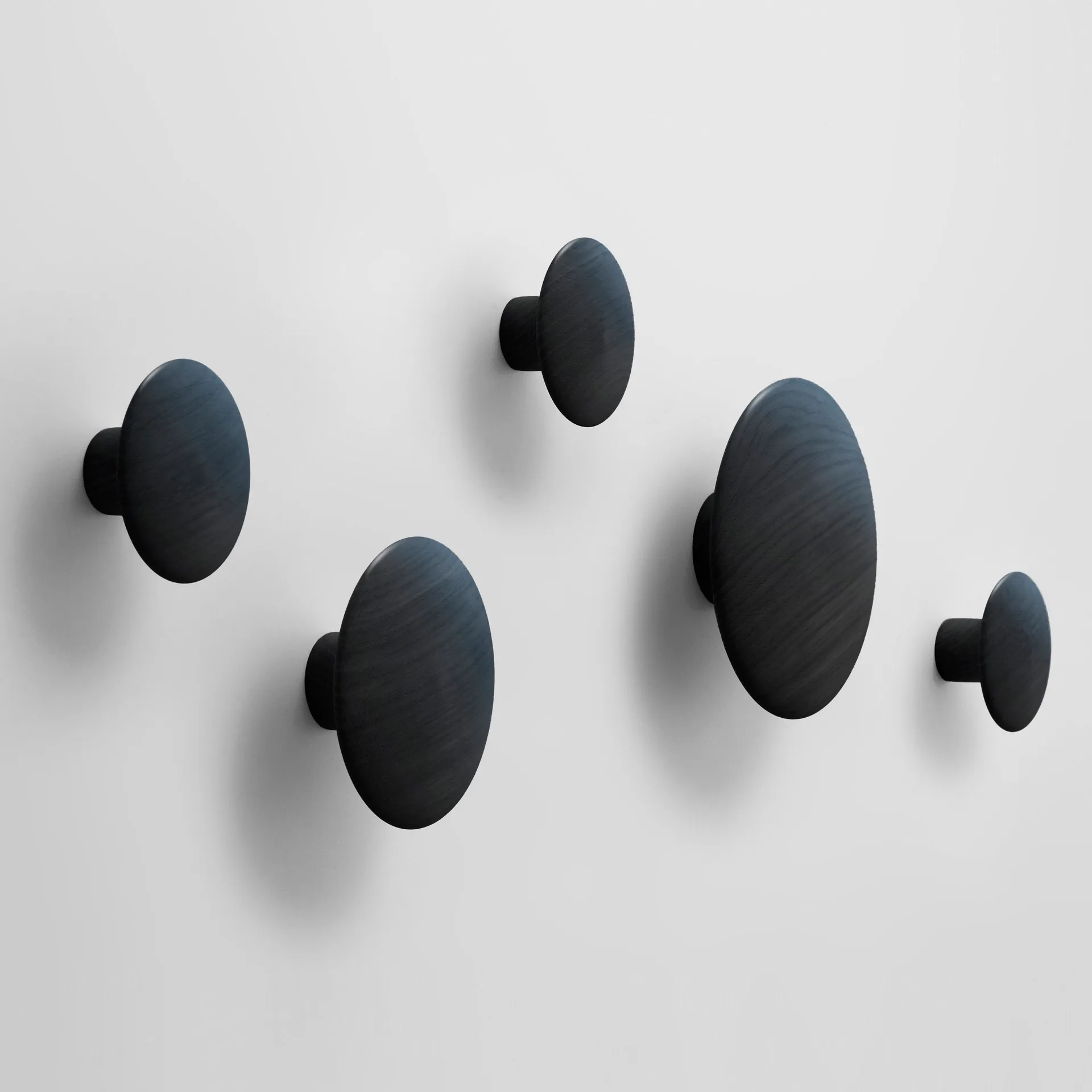 The Dots 衣钩 黑色, Ø9cm Muuto