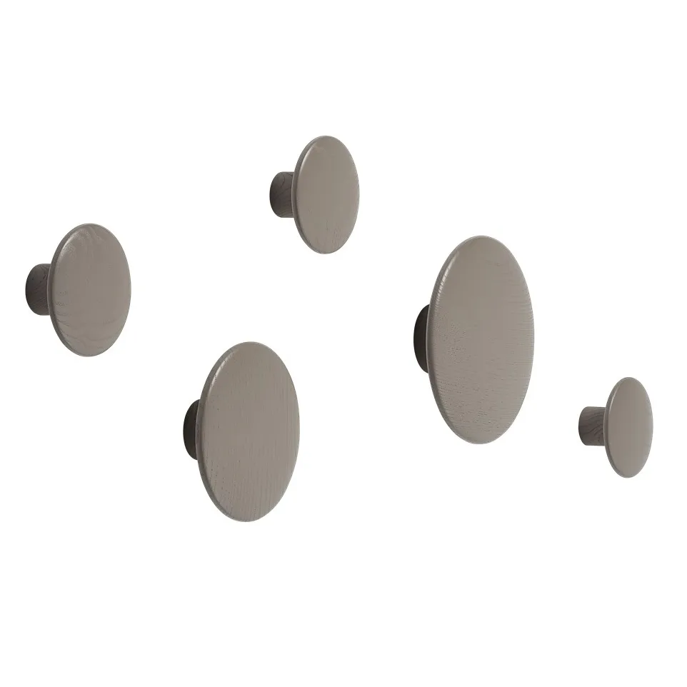 The Dots 衣钩 灰褐色, 特小号 Muuto