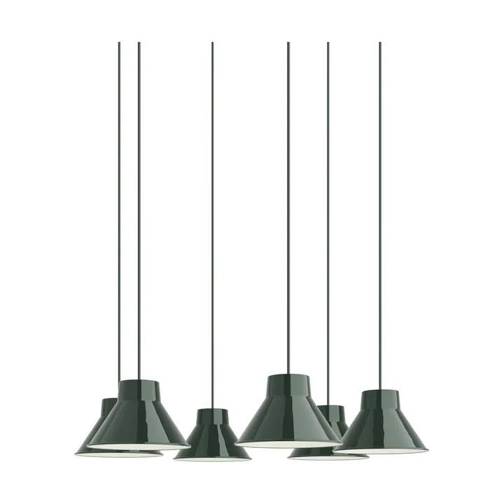 Top 吊灯 6头簇灯 - 深绿色，直径21cm - Muuto