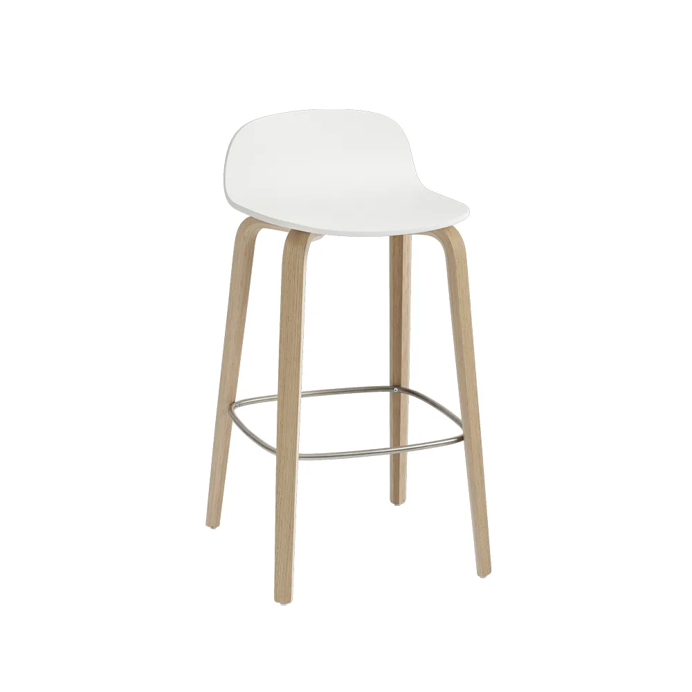 Visu 吧凳65cm, 白色_橡木 Muuto