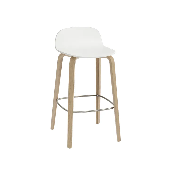 Visu 吧凳65cm - 白色_橡木 - Muuto