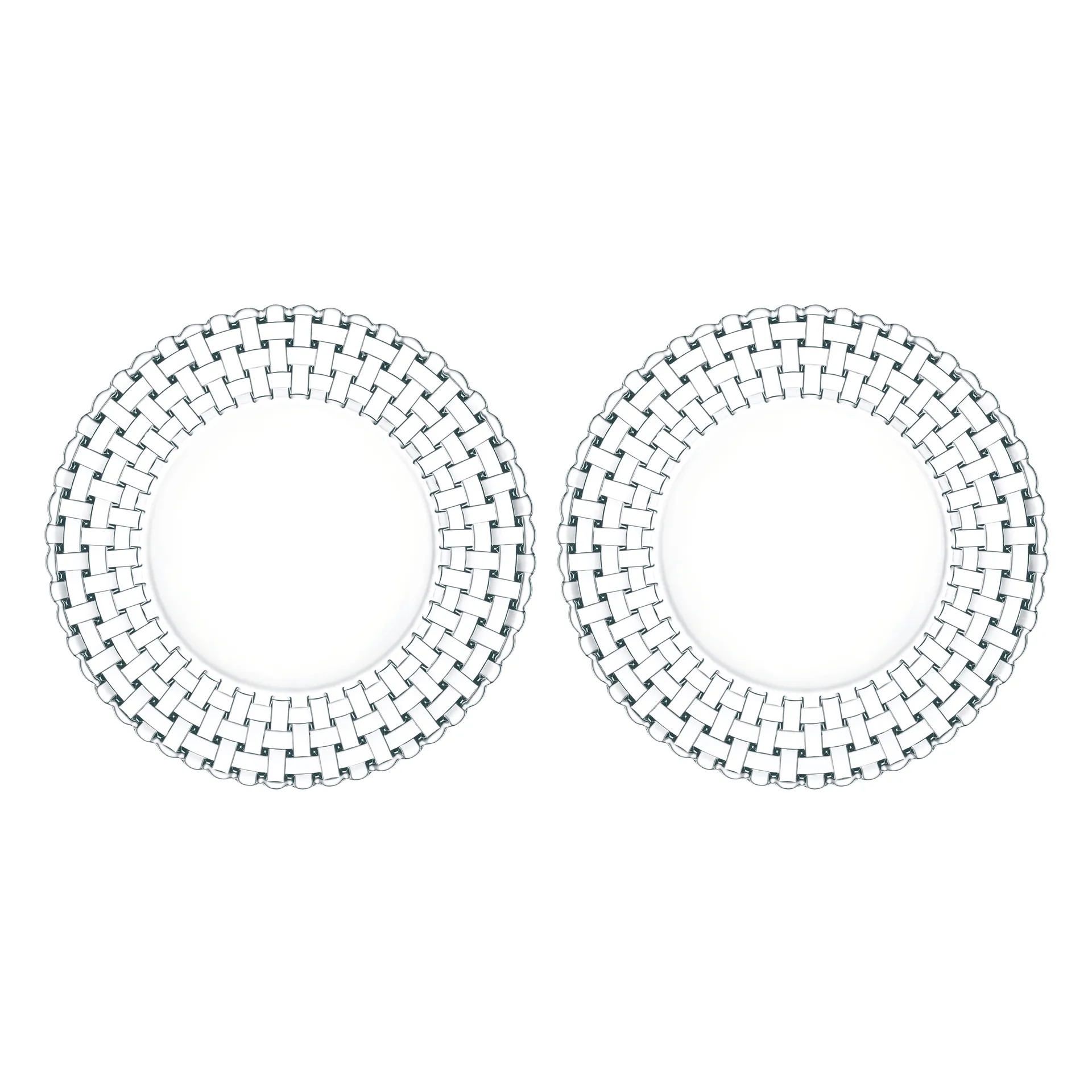 Bossa Nova 玻璃浅平盘/西餐圆盘 27cm 两件套装, 透明 Nachtmann