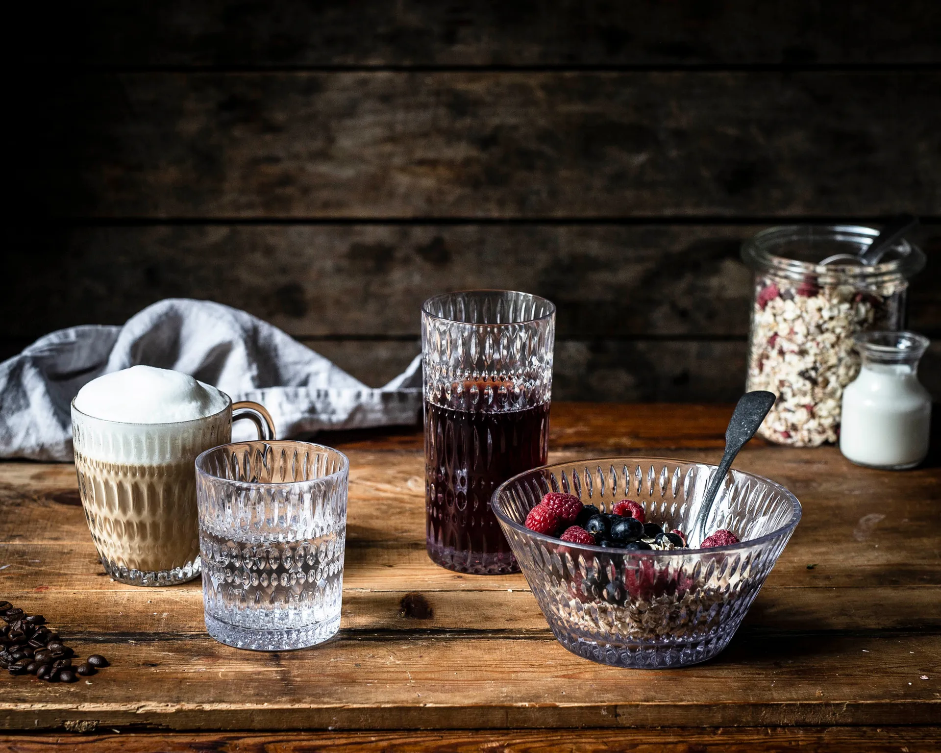 Ethno 坦布勒杯/威士忌杯 29.4 cl 四件套装, 透明 Nachtmann