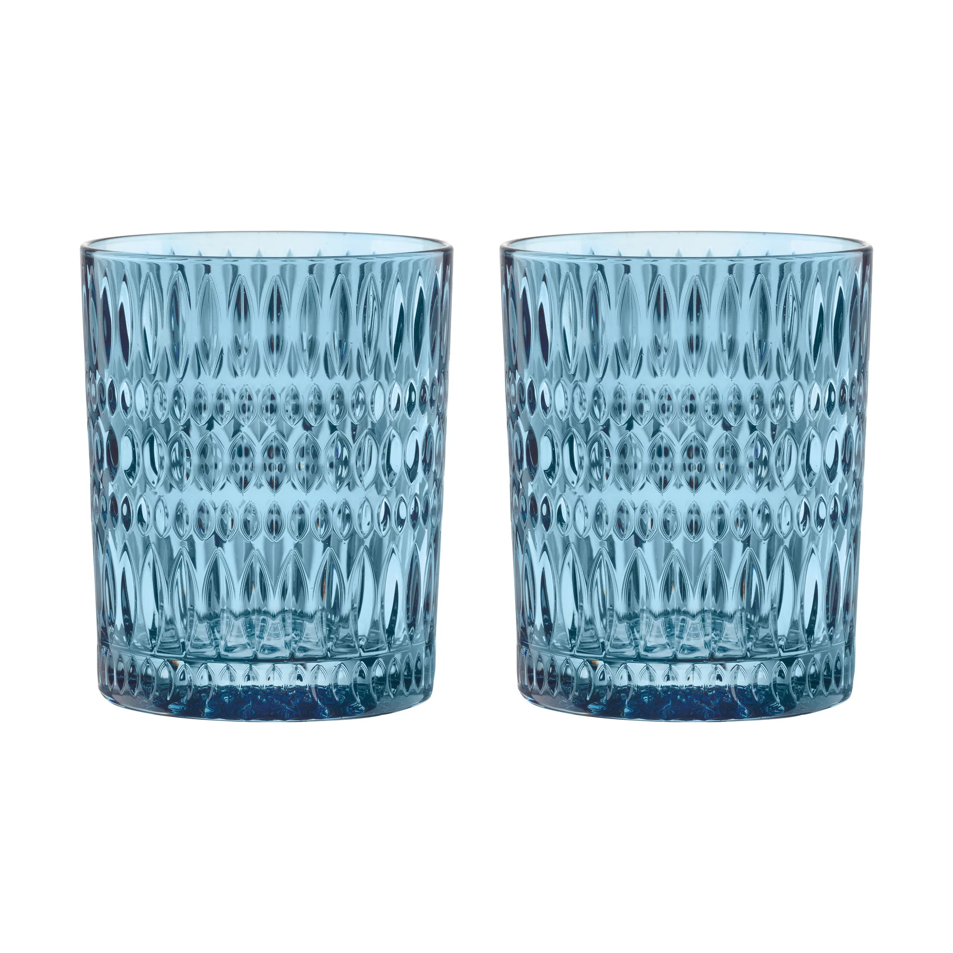 Ethno 平底杯304ml 2只装, 复古蓝 Nachtmann