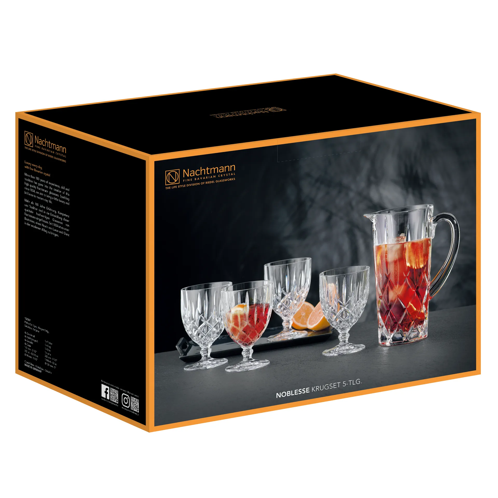 Noblesse壶杯套装 含1壶4杯, 透明 Nachtmann