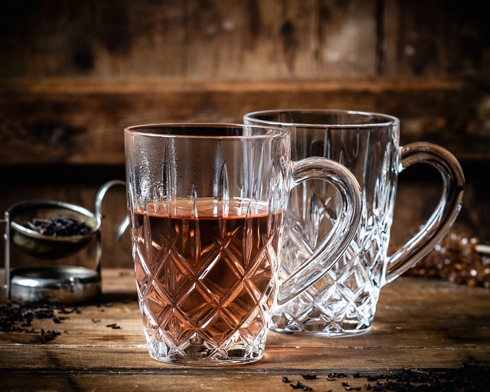 Noblesse 带把茶杯/马克杯/咖啡杯 35 cl 两件套装, 透明 Nachtmann