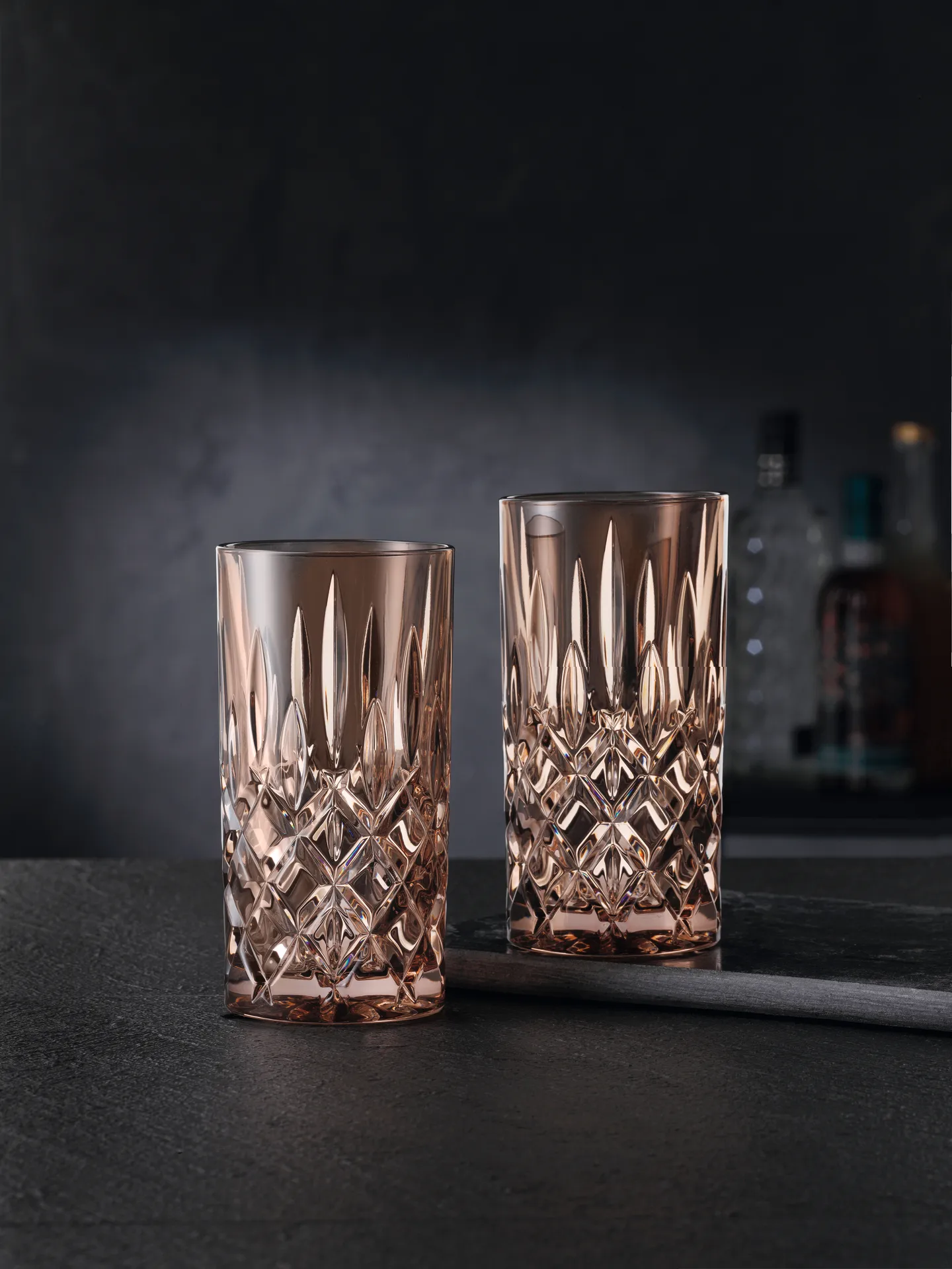 Noblesse 长饮杯/高球杯/高脚杯 玻璃 39.5 cl 两件套装, Tobacco Nachtmann