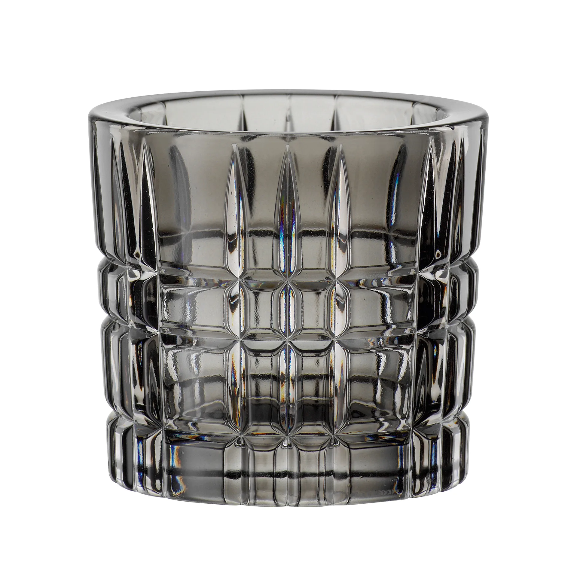 Square 玻璃蜡烛台/餐桌摆件, 烟灰色 Nachtmann