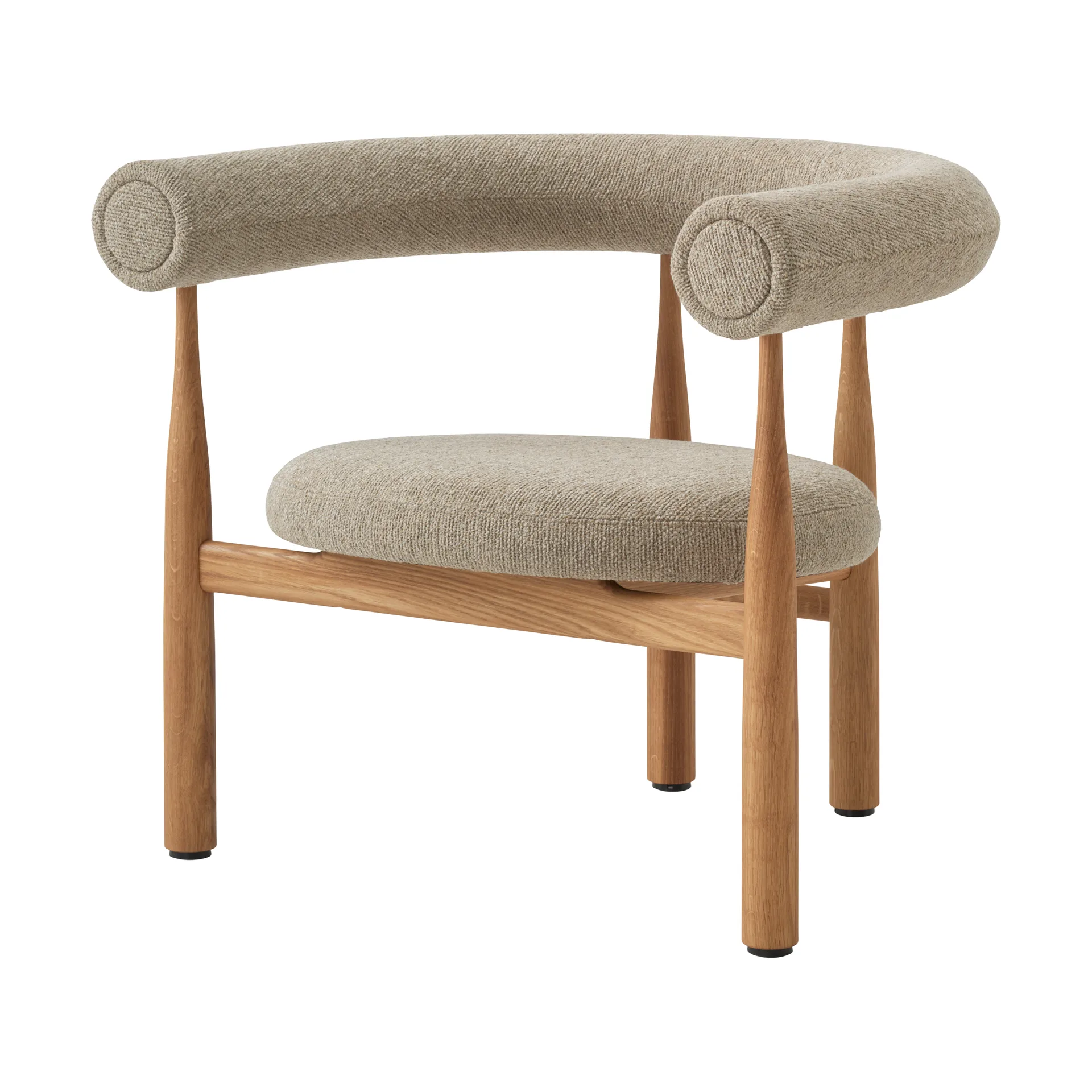 Bukowski Lounge 椅子, 自然木色, Moss 17 New Works