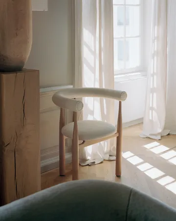 Bukowski upholstered 扶手椅 - 自然木色, Barnum Lana - New Works