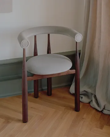 Bukowski upholstered 扶手椅 - 核桃色, Megan 26 米色 - New Works