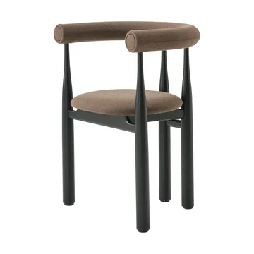 Bukowski upholstered 扶手椅 - 黑色, Wooly Plus 1008 - New Works