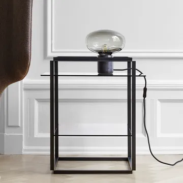 Karl-Johan_台灯 - 黑色_玛奎纳黑大理石_烟熏玻璃 - New Works