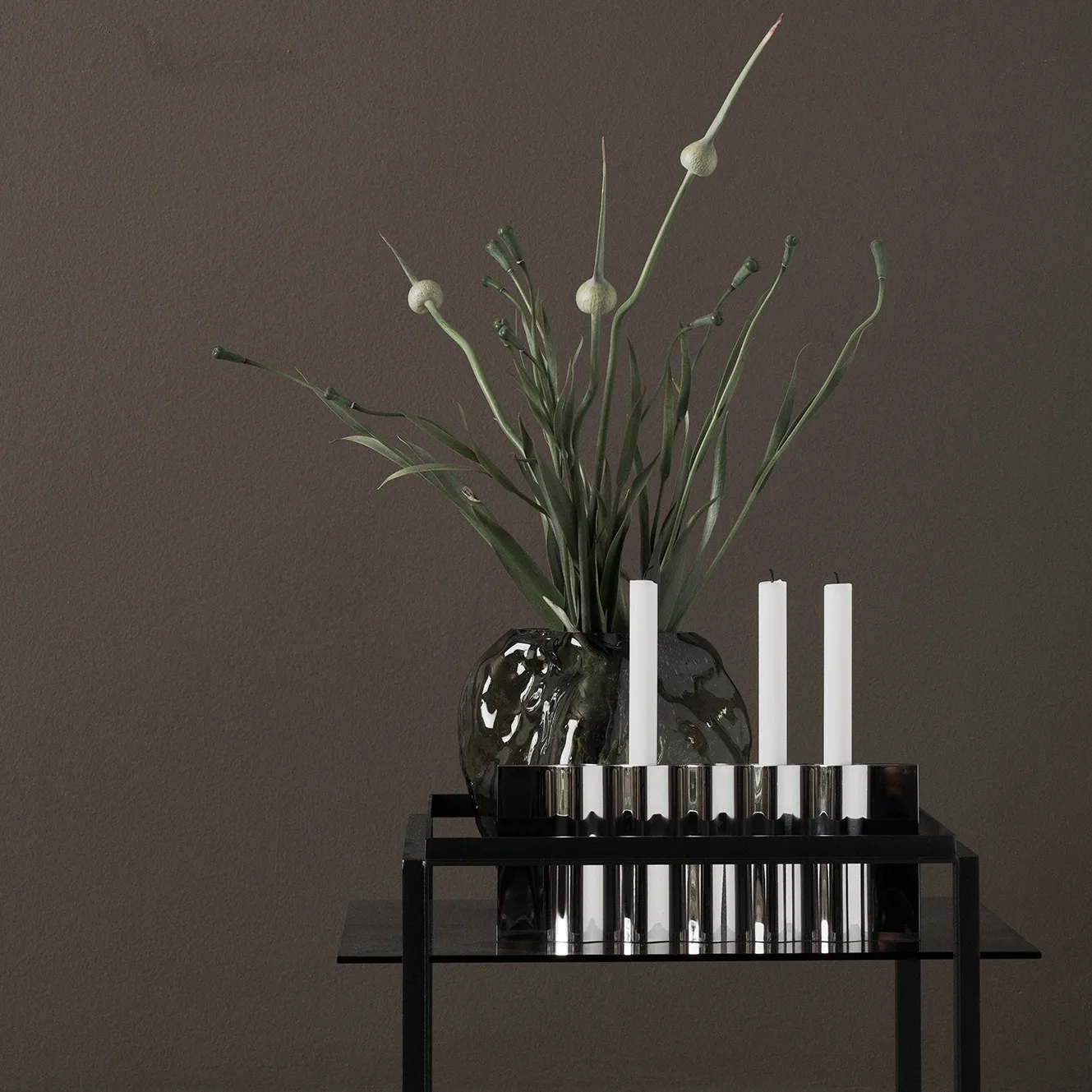 Ripply candle sticks, 不锈钢 New Works