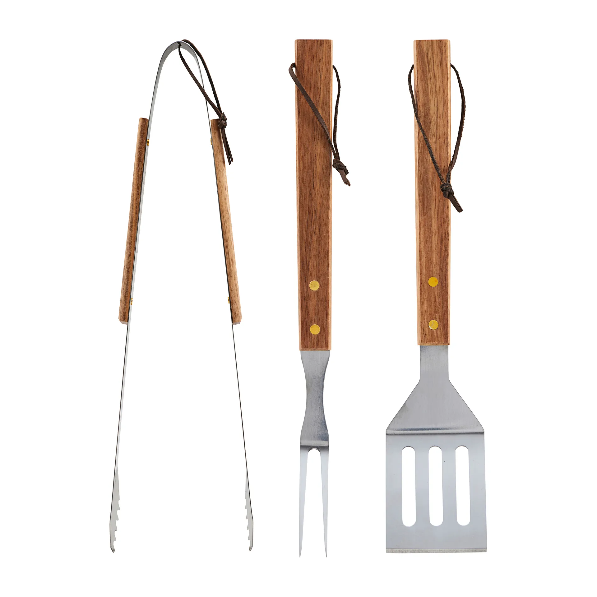 Nicolas Vahé BBQ grill set 3 pieces, 不锈钢-acacia Nicolas Vahé