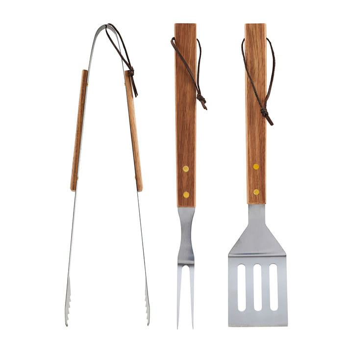 Nicolas Vahé BBQ grill set 3 pieces, 不锈钢-acacia Nicolas Vahé
