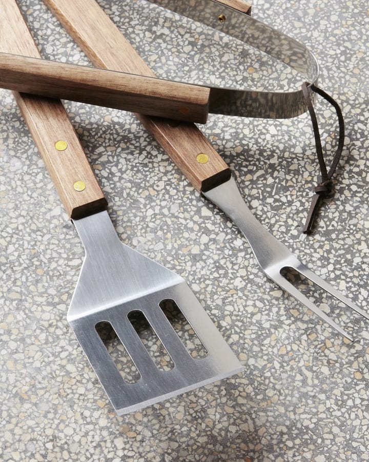 Nicolas Vahé BBQ grill set 3 pieces, 不锈钢-acacia Nicolas Vahé