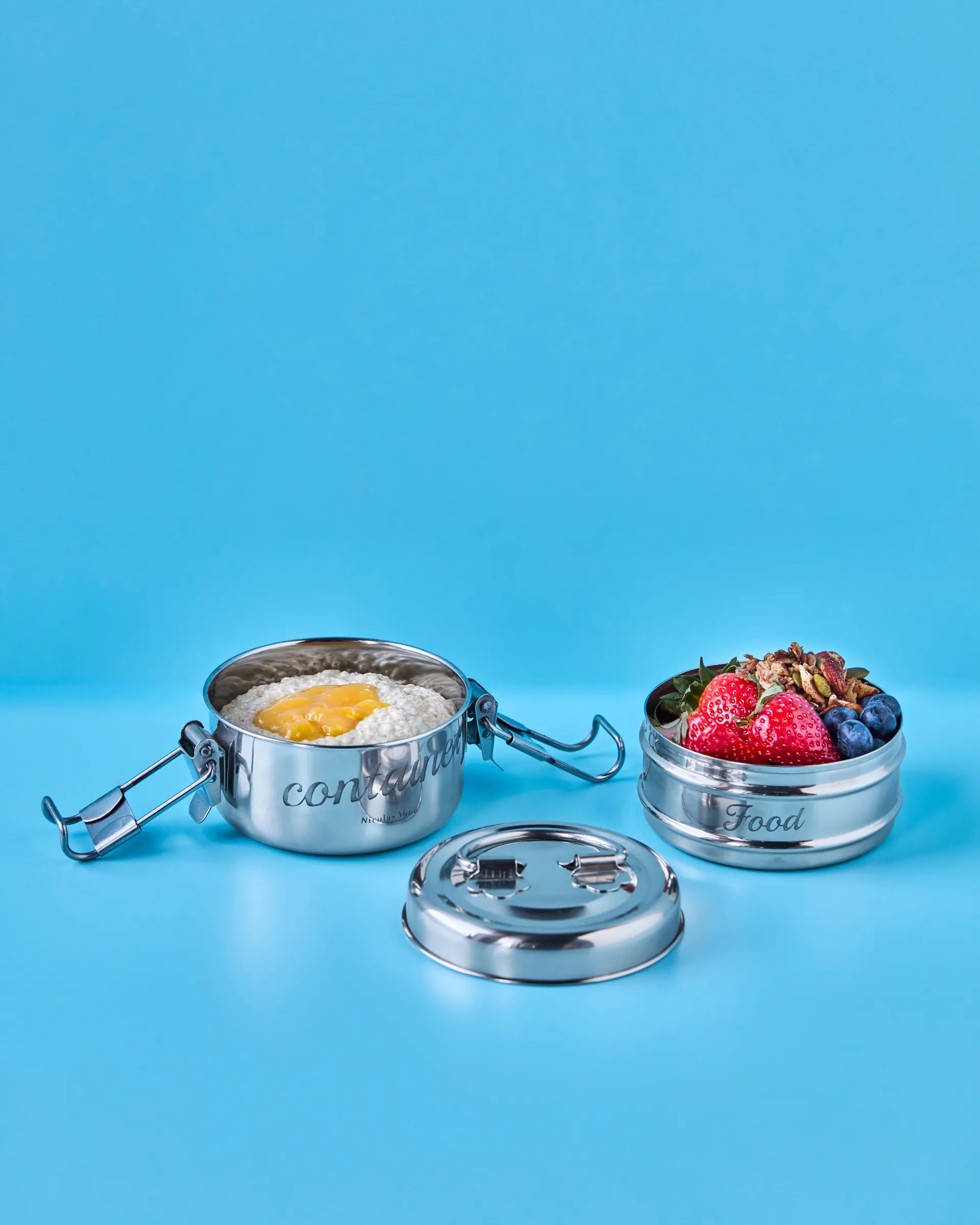 Nicolas Vahé lunchbox 2件, 银色 finish, Ø10 cm Nicolas Vahé