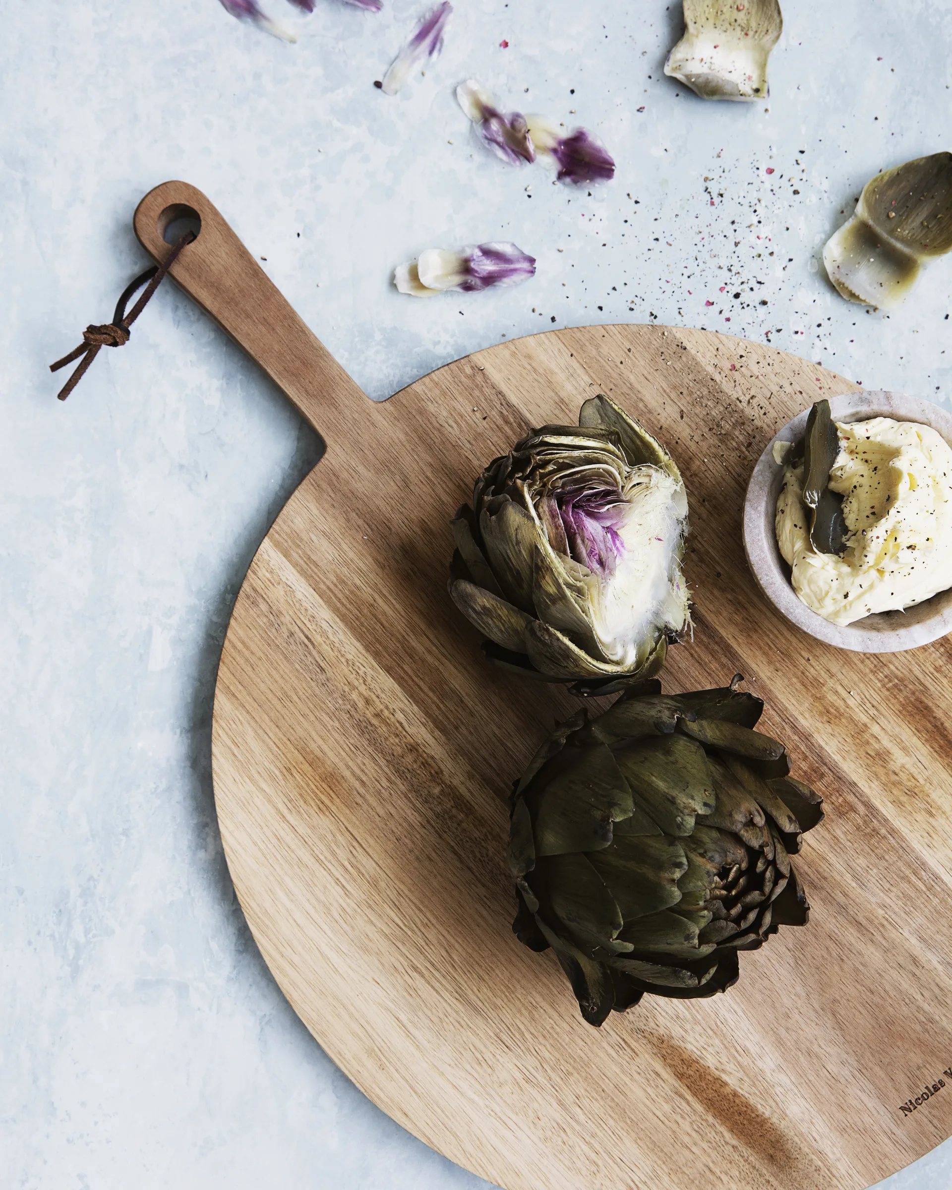 Nicolas Vahé Pizza 切菜板 acacia, Ø35 cm Nicolas Vahé