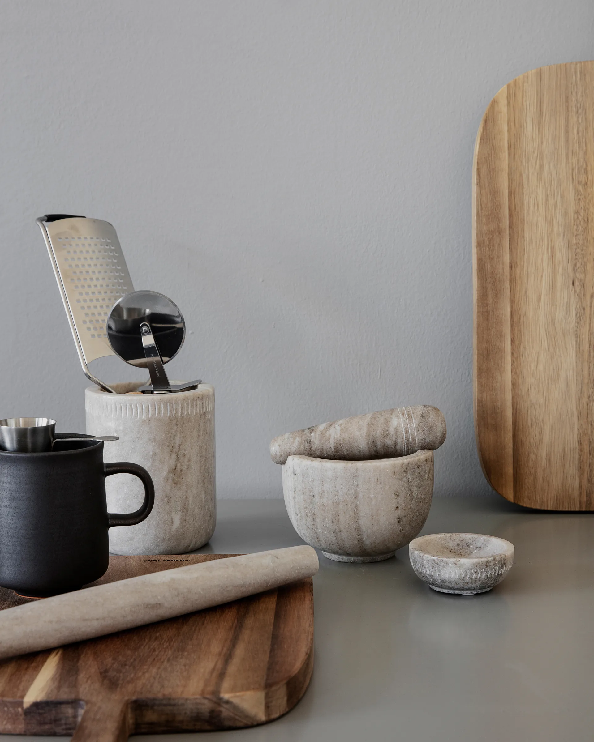 Nicolas Vahé pizza cutter, 不锈钢-acacia Nicolas Vahé