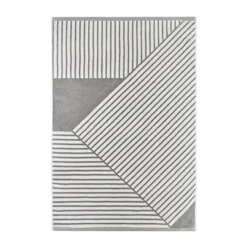 条纹浴巾100x150cm - 灰色 - NJRD