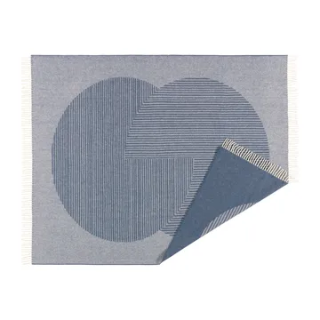圆形羊毛披毯130x185cm - 蓝色 - NJRD