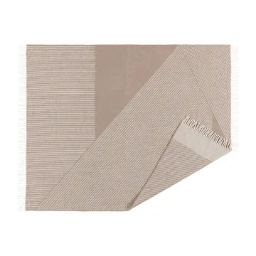 条纹羊毛披毯130x185cm - 米色 - NJRD