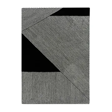 条纹黑色羊毛地毯 - 170x240cm - NJRD