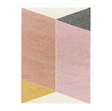 长方形粉色羊毛地毯 - 170x240cm - NJRD