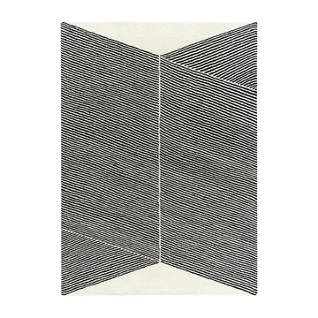 长方形天然白色羊毛地毯 - 170x240cm - NJRD