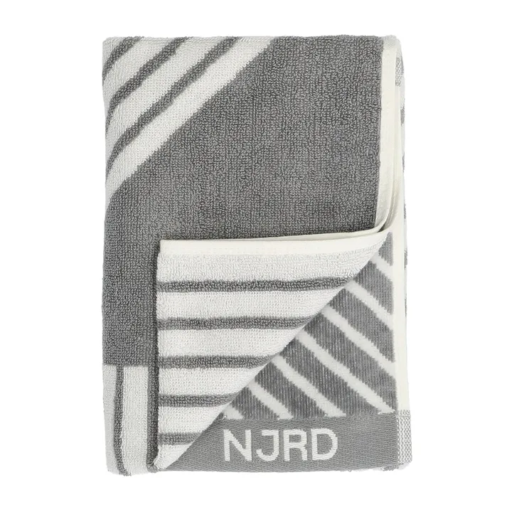 条纹毛巾50x70cm - 灰色 - NJRD