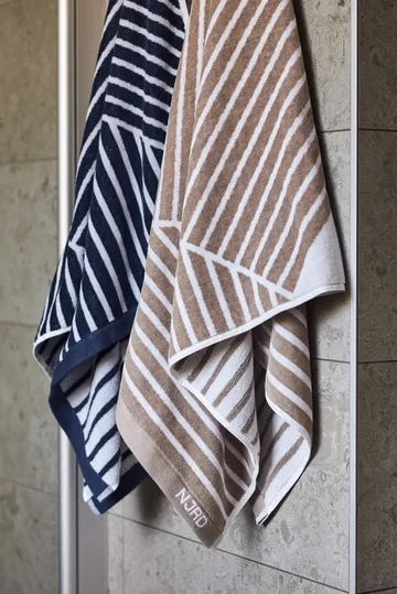 条纹浴巾70x140cm - 蓝色 - NJRD