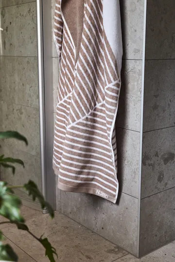 条纹浴巾70x140cm - 米色 - NJRD