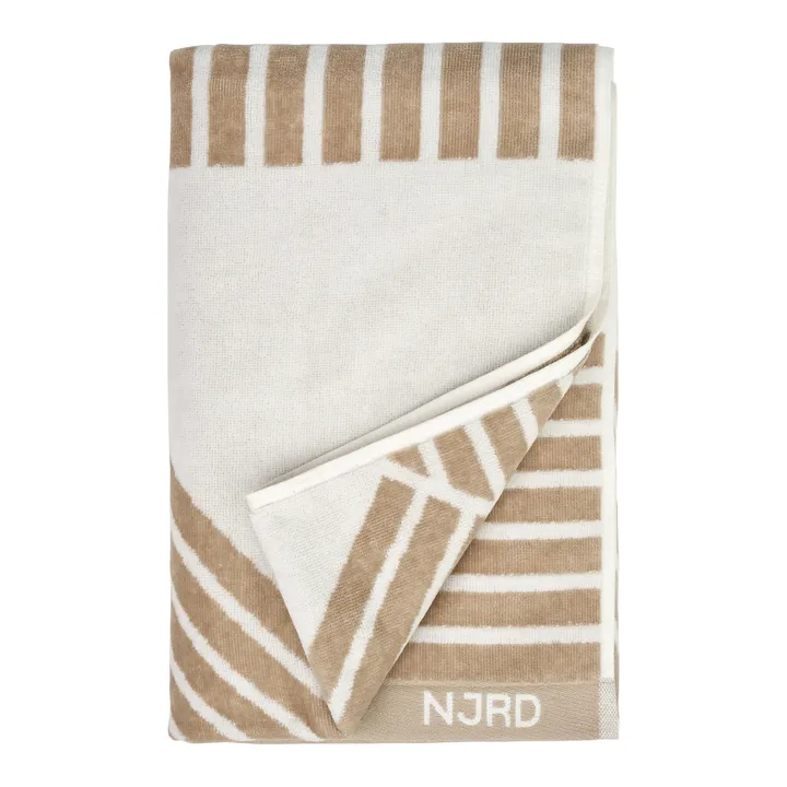条纹浴巾70x140cm - 米色 - NJRD