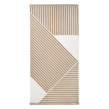 条纹浴巾70x140cm - 米色 - NJRD
