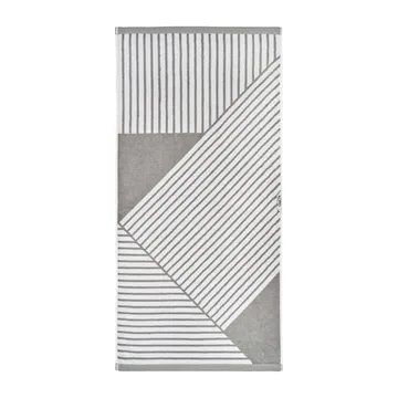 条纹浴巾70x140cm - 灰色 - NJRD