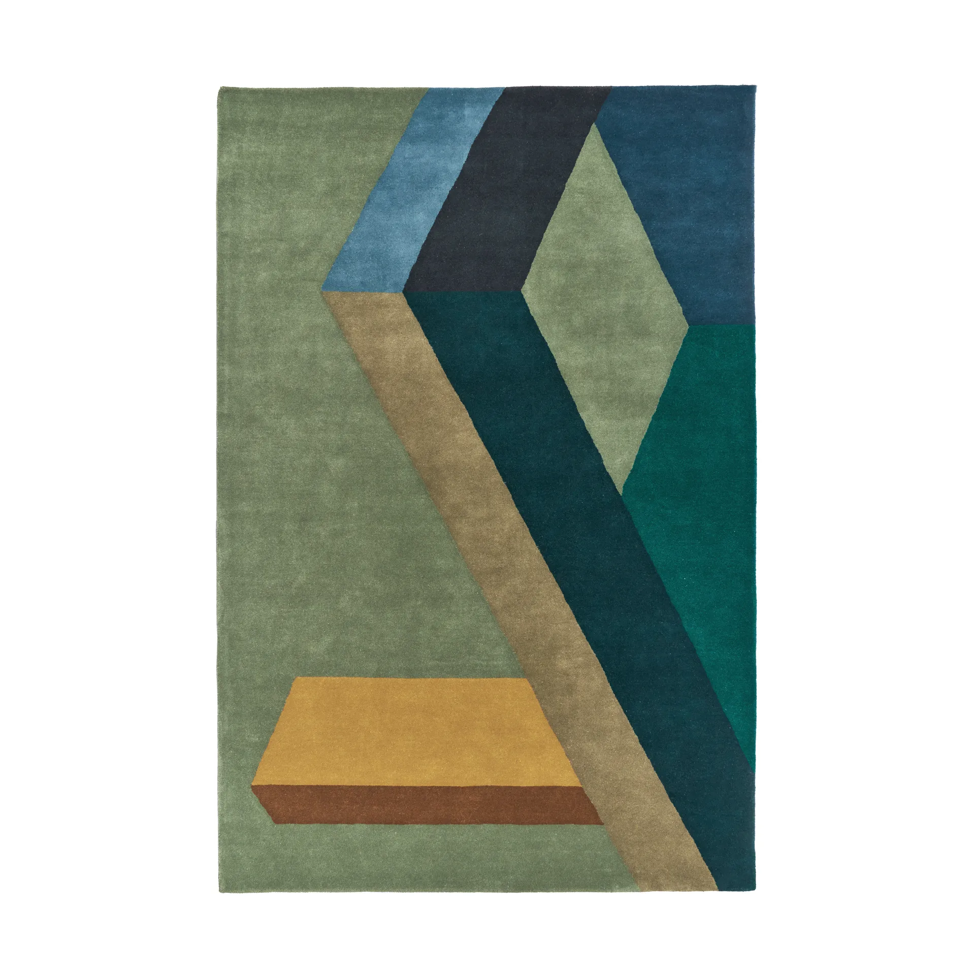 ASPEKT 羊毛地毯 Pavilion Petroleum 艺术墨绿色系, 170x240 cm NJRD