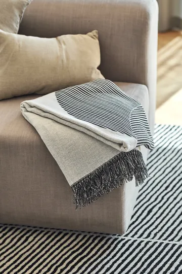 Circles 相交圆棉毯 130x185 cm - 黑色 - NJRD